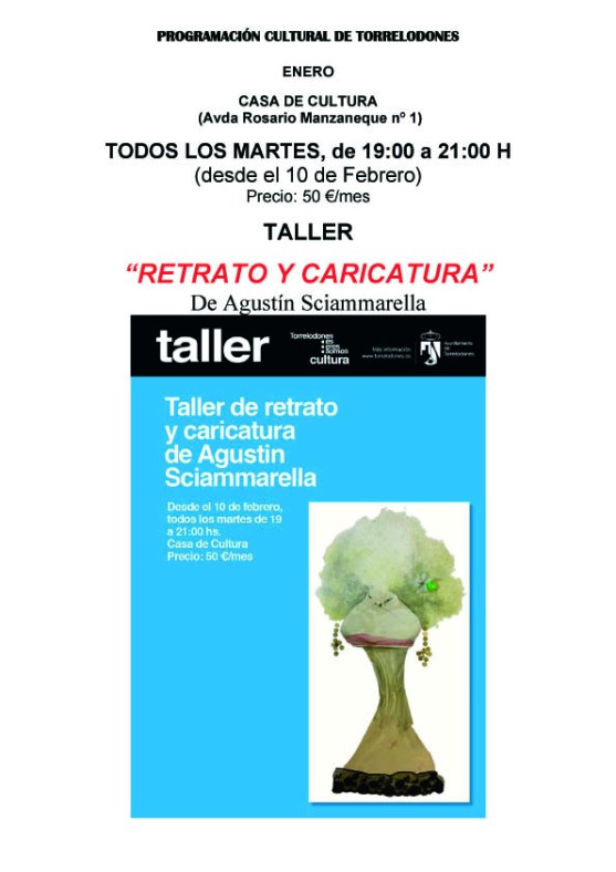 taller retrato y caricatura