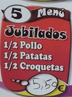 Menú para jubilados