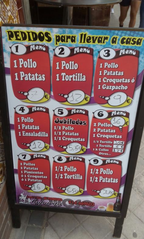 Menú para jubilados