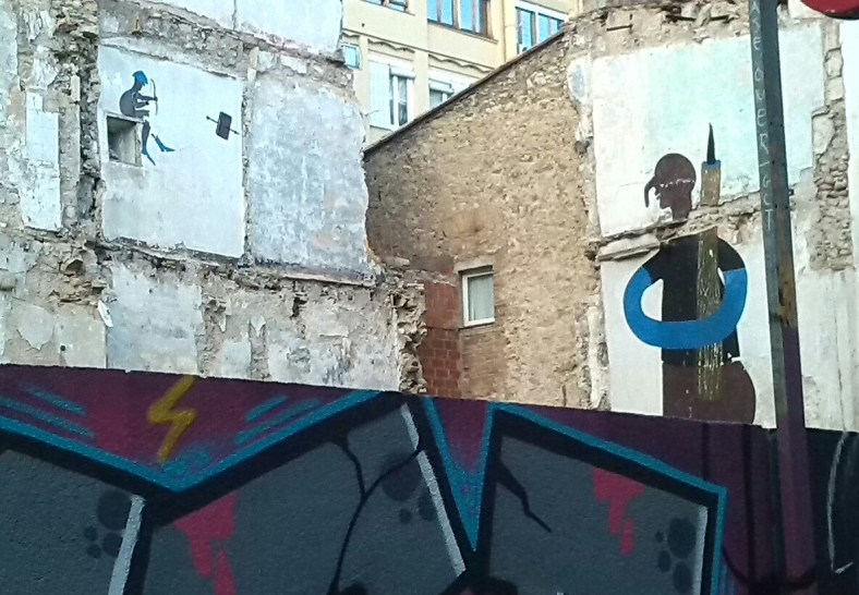 Guión graffitero en Girona