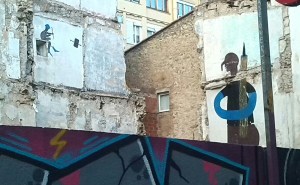 Guión graffitero en Girona